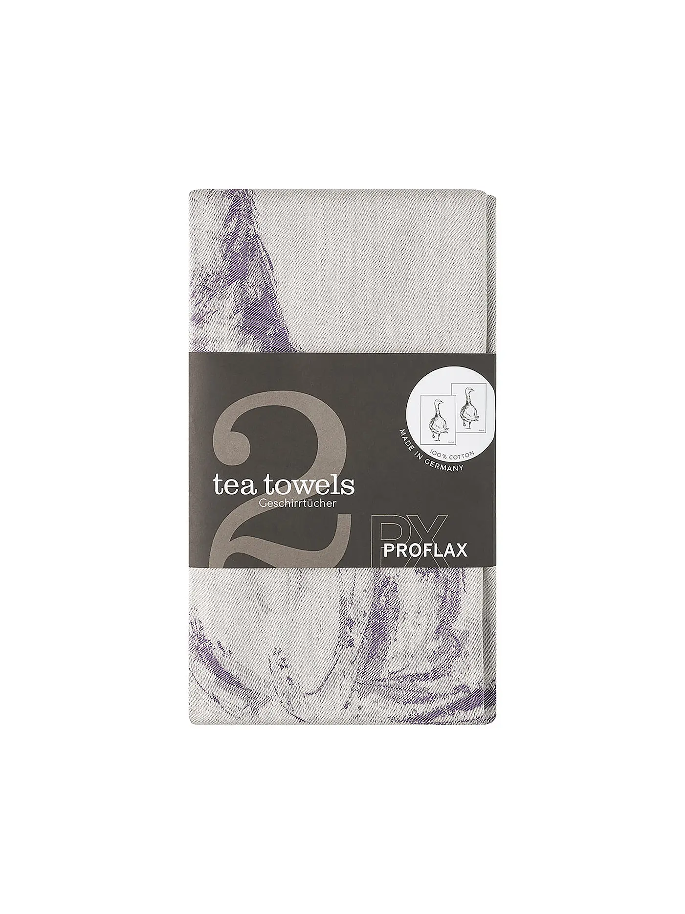 PROFLAX | Geschirrtuch 2er Set 50x70cm Gans Grey | beere